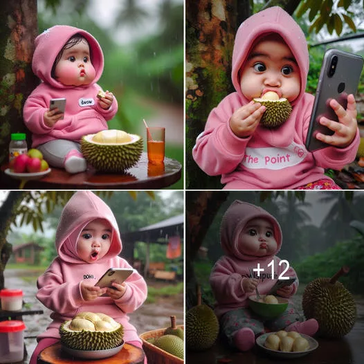 Adorable Moments: Babies’ Love for Durian Wins Hearts on Social Media.